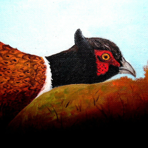 Original Fall trees Art Farm Wall Art Bird